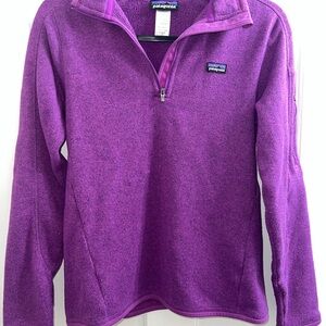 Patagonia Women’s Better Sweater ¼ Zip Fleece Pullover Purple Small